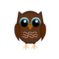 Cute Brown Owl Kiss-Cut Stickers, Fun Laptop Decals, Perfect for School Supplies, DIY Projects, Animal Lovers' Gifts