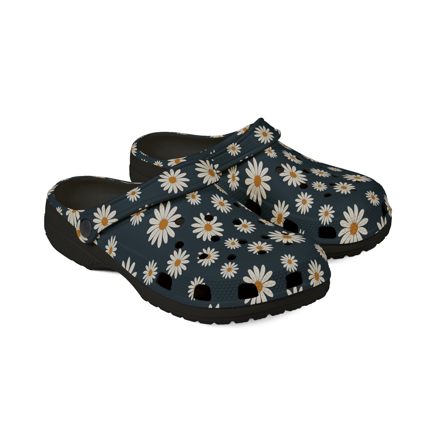 Daisy Print Foam Clogs/ Croc — Comfortable Floral Garden Shoes