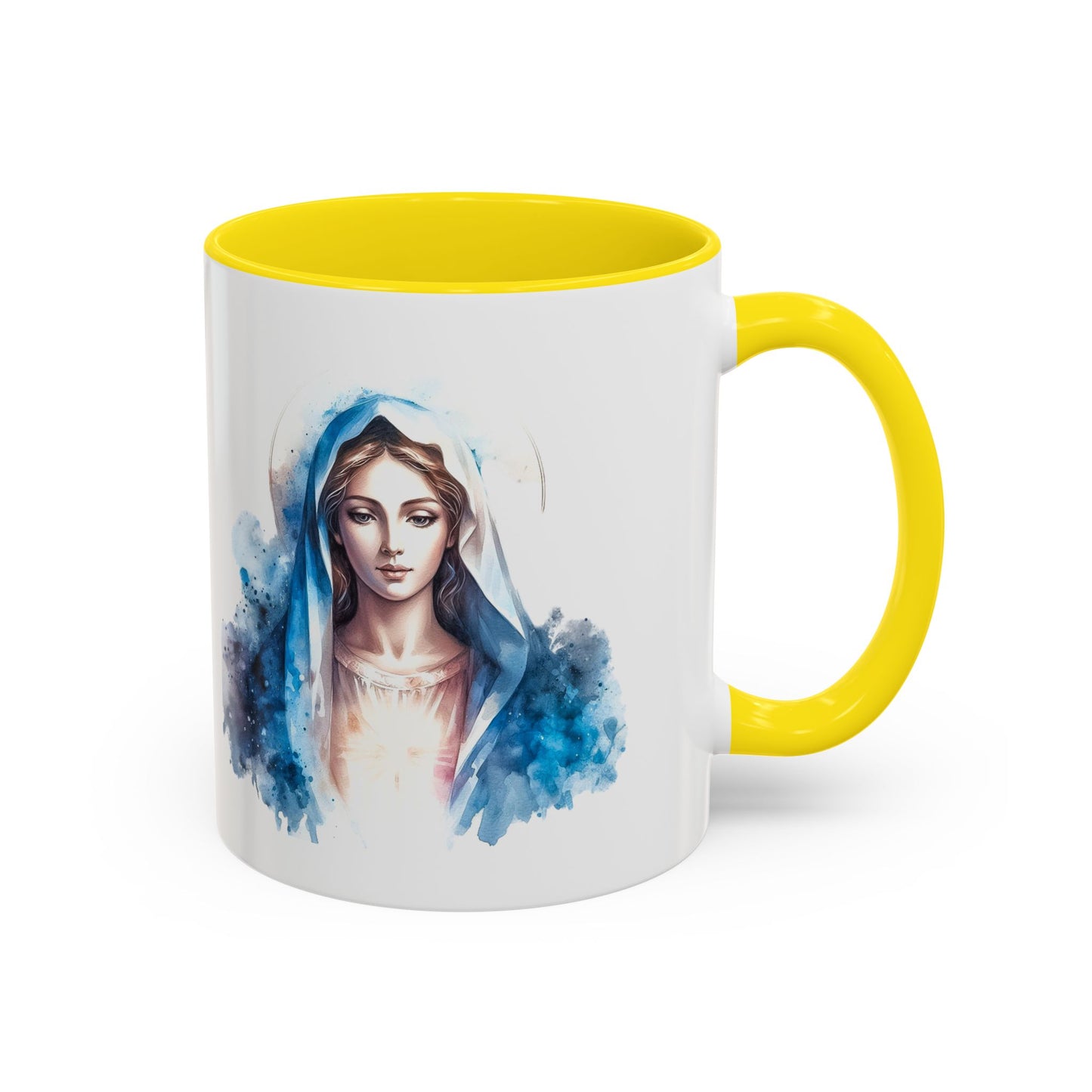 Serene Virgin Mary Coffee Mug - Spiritual Inspiration, Gift for Faith Lovers, Home Decor, Mother's Day, Religious Art