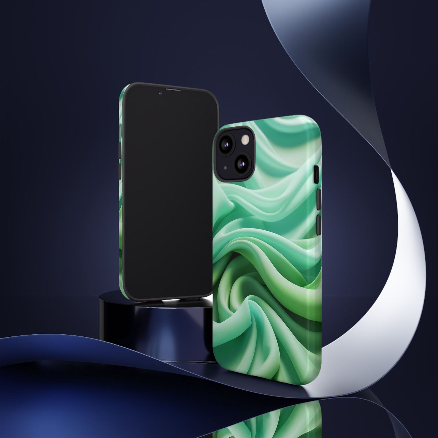 Stylish Phone Case, Tough Case, Green Abstract Design, Cell Phone Cover, Unique Gift, Trendy Accessory