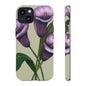Floral Phone Case - Tough Cases, Purple Flower Design, Cell Phone Accessories, Gift for Her, Nature Lover Essentials