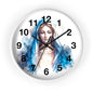 Serene Virgin Mary Wall Clock - Spiritual Home Decor, Religious Gift, Timeless Artistic Piece, Faith-Based Office Accessory