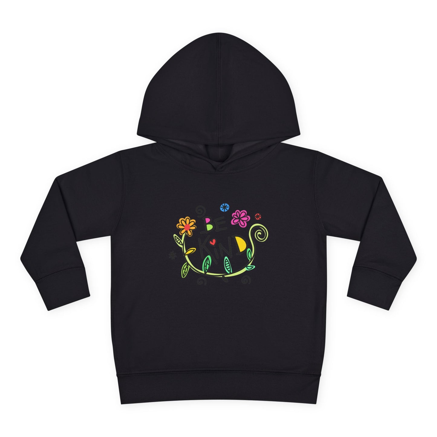 Toddler Fleece Hoodie - 'Be Kind' Floral Design, Cozy Kids Pullover, Cute Gift for Toddlers, Everyday Wear, Spring Outfit