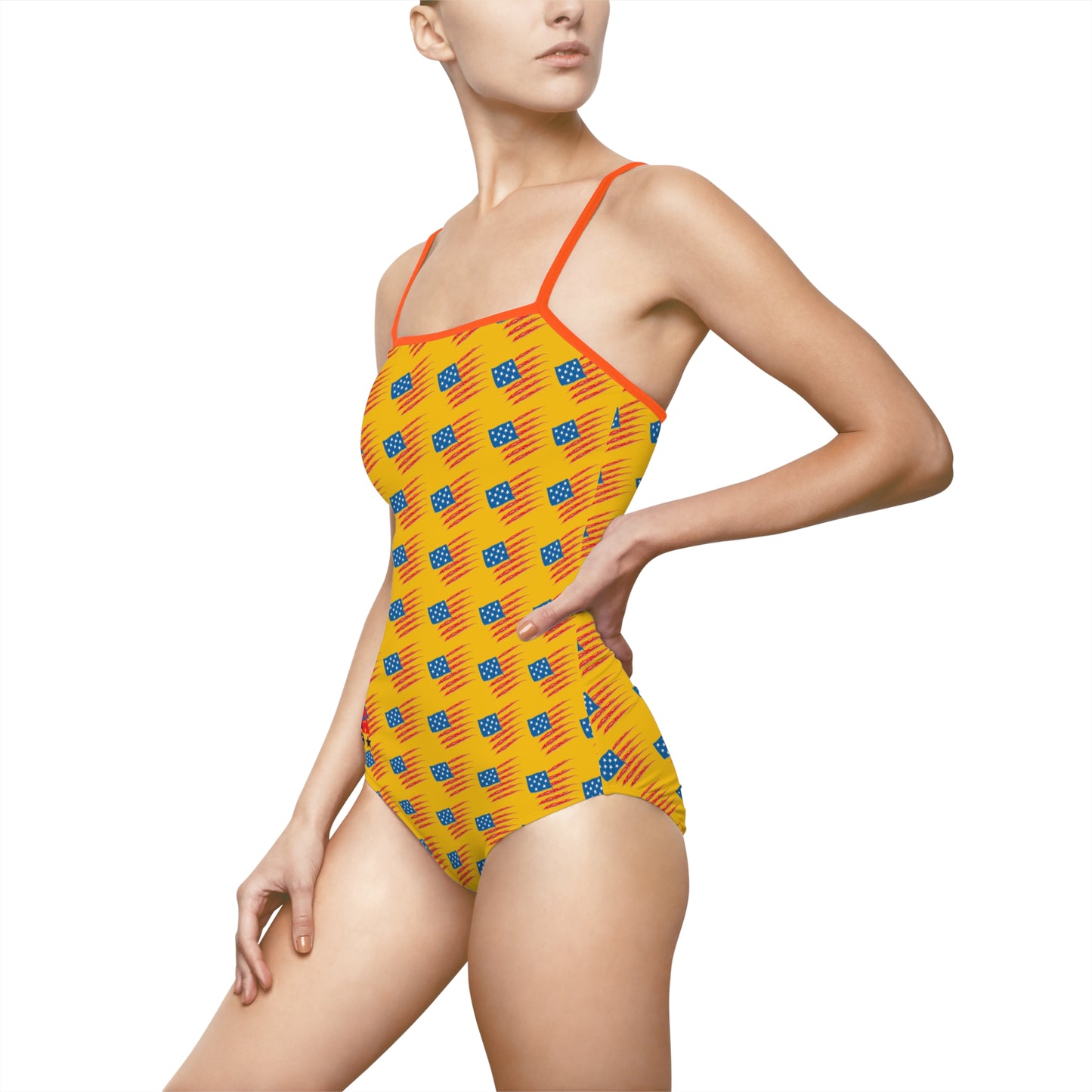 Vibrant Women's One-Piece Swimsuit - Fun Summer Swimwear, Beach Outfit, Pool Party Essential, Vacation Ready, Colorful AOP Design