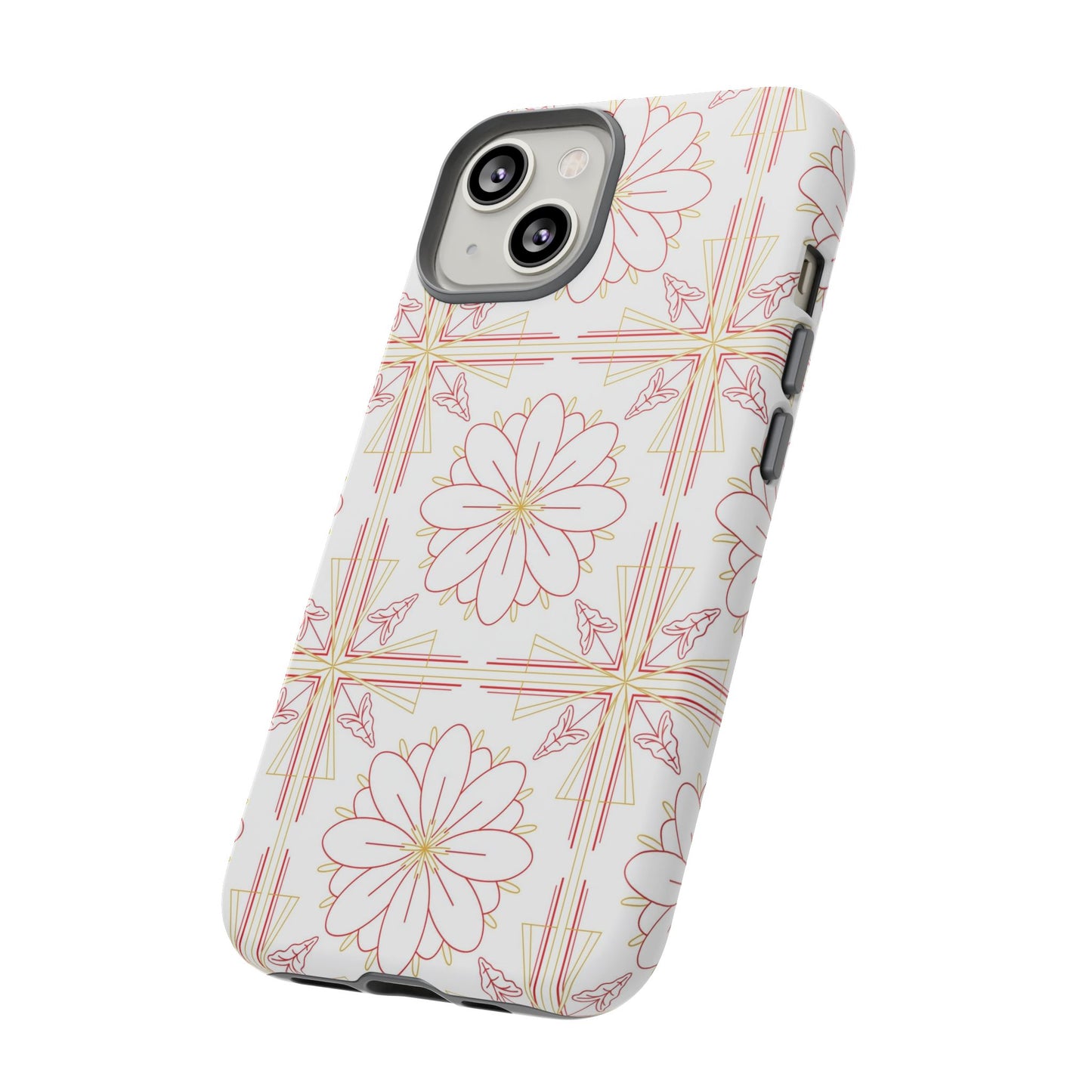 Floral Pattern Phone Case - Stylish Tough Case, Flower Design, Cute Mobile Cover, Phone Accessory, Gift for Her, Spring Style