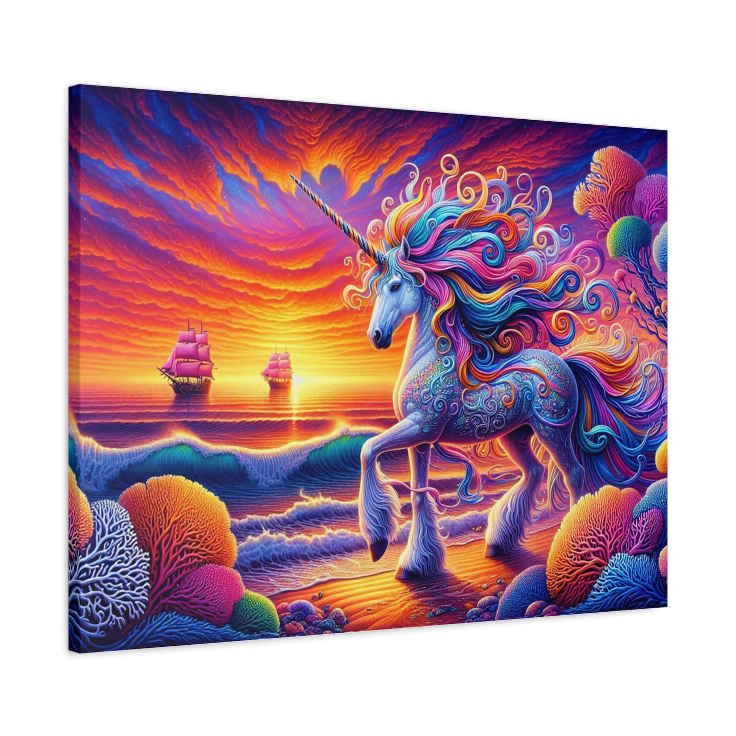 Matte Canvas, Stretched, 1.25"  Unicorn