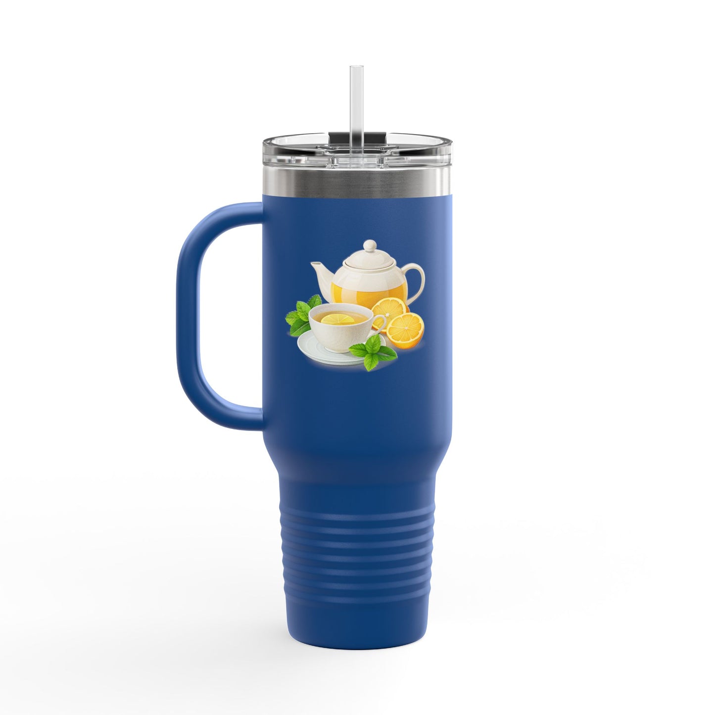 Lemonade Insulated Travel Mug, Perfect for Hot Drinks, Summer Picnics, Outdoor Adventures, Gifts for Tea Lovers, 40oz