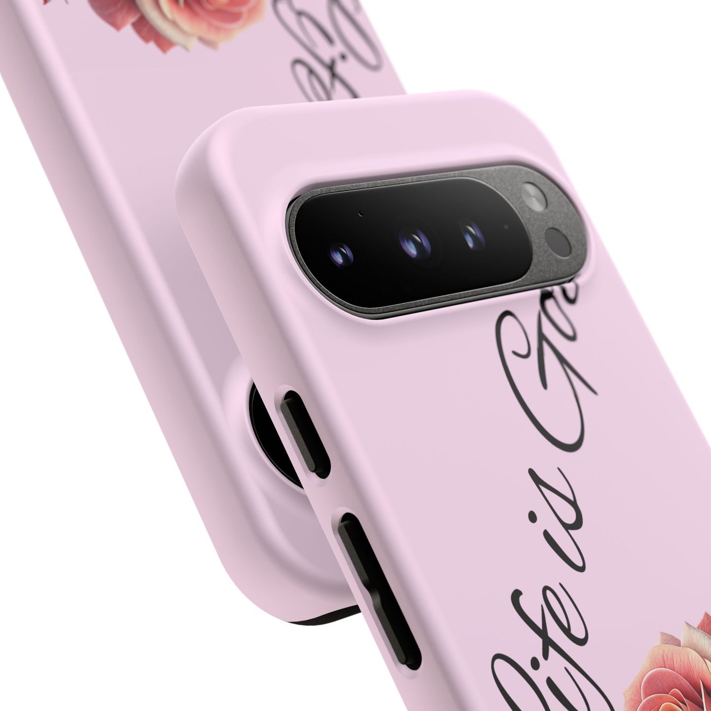 Roses & Positivity Phone Case - Floral Design, Life is Good, Tough Cases for Everyday Wear, Gift for Friends, Mother's Day, Spring [...]