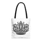 Crown Design Tote Bag, Royal Style Shopping Tote, Chic Grocery Bag, Gift for Her, Fashionable Accessories