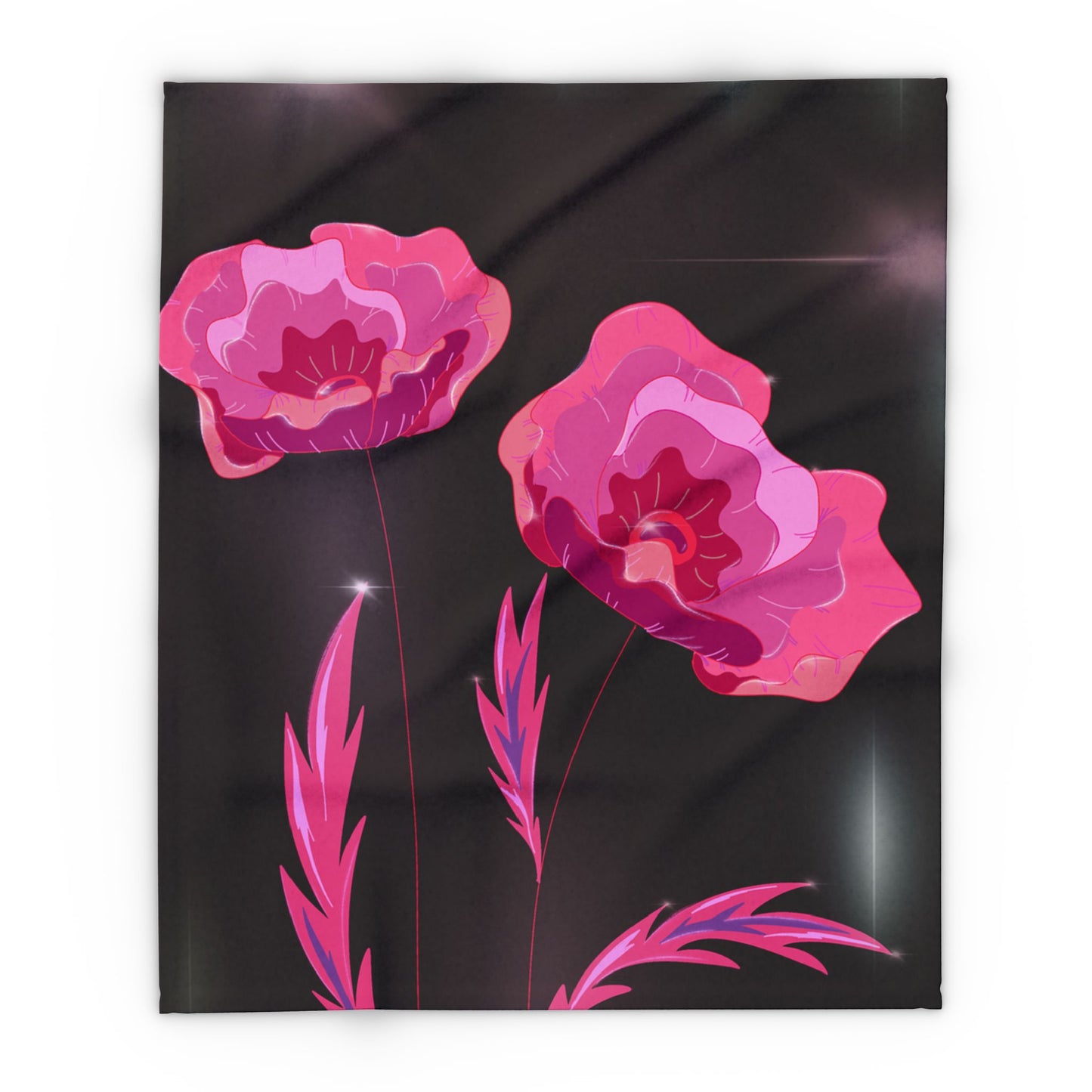 Vibrant Floral Arctic Fleece Blanket - Cozy Gift, Home Decor, Valentine's Day, Beach Blanket, Throw