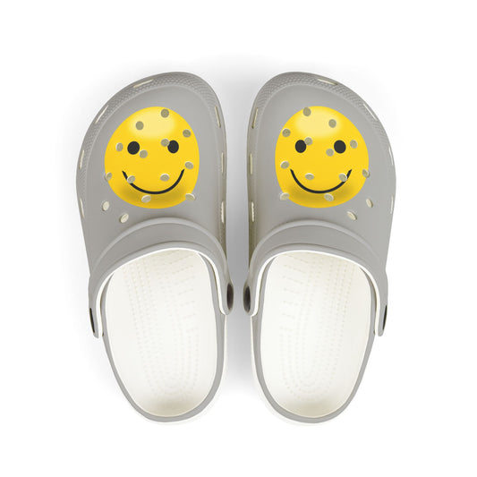 Smiley Face Clogs, Kid's EVA Foam Shoes, Comfortable Summer Footwear, Fun Playtime Shoes