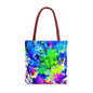 Vibrant Abstract Tote Bag Colorful Shopping Bag, Beach Tote