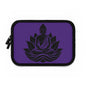 Inspirational Buddha Laptop Sleeve, Zen Tech Case, Yoga Gift, Student Supplies, Meditation Decor, Purple Lotus Design