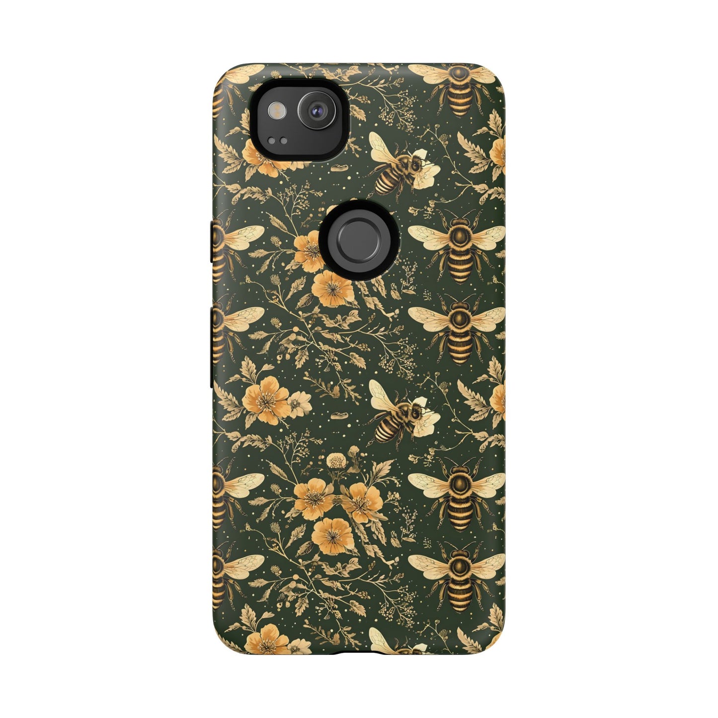 Nature-Inspired Phone Case, Tough Cases for Nature Lovers, Floral Bee Design, Eco-Friendly Gift, Summer Vibes, Trendy Phone Accessory,