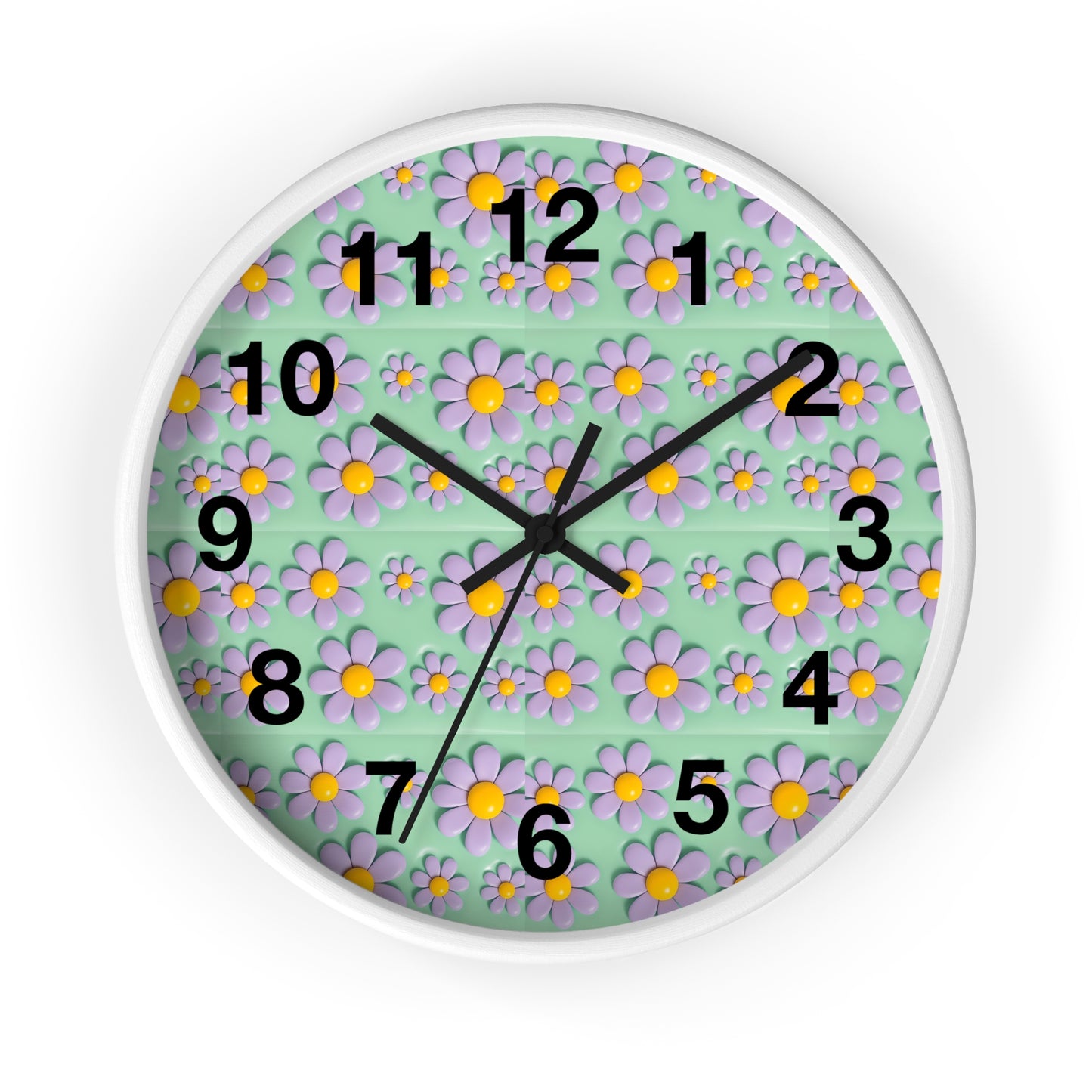 Charming Floral Wall Clock - Brighten Your Space with Decorative Timepiece, Home Decor, Gift for Her, Birthday, Mother's Day