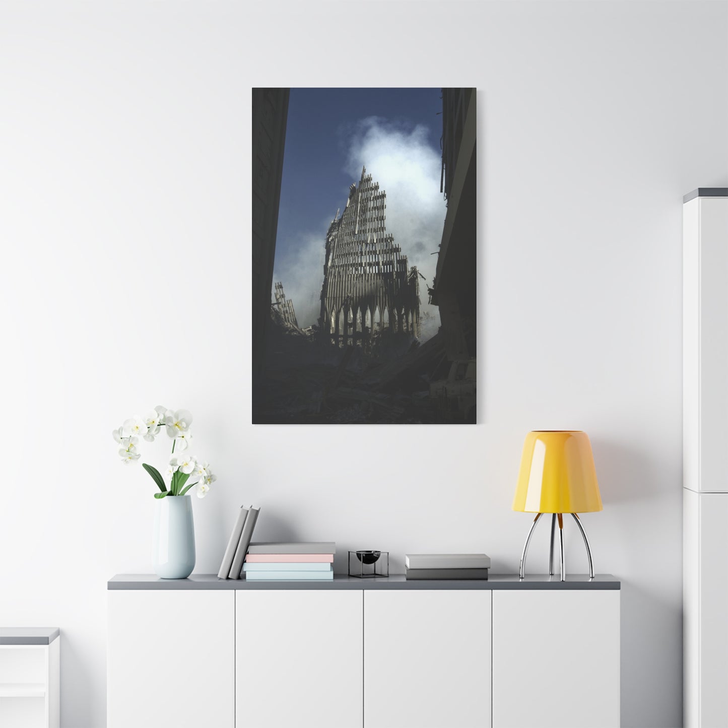 Matte Stretched Canvas - Ruined Cathedral Architectural Print