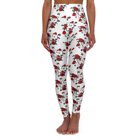 Floral High Waisted Yoga Leggings Stylish Fitness Leggings, Activewear