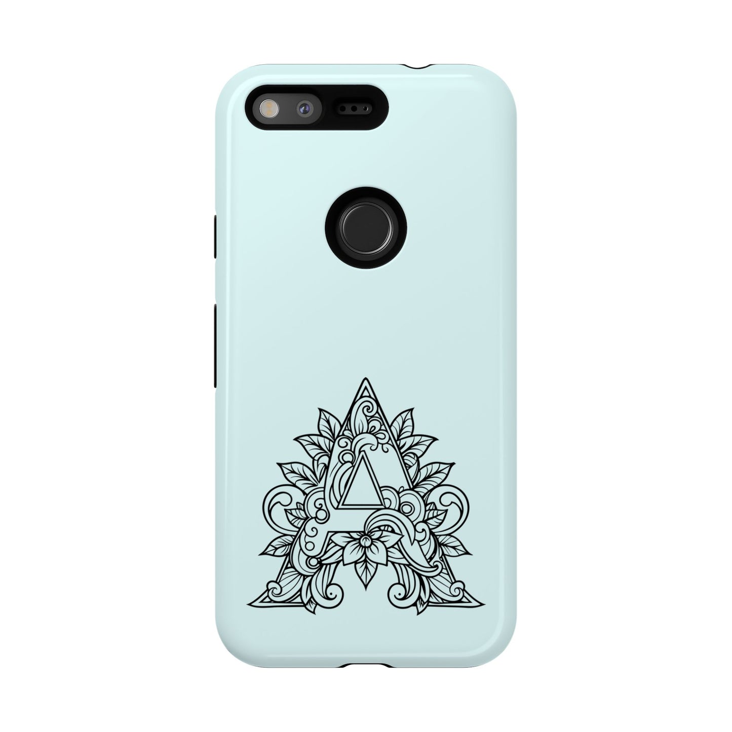 Personalized Tough Phone Case, Floral Monogram Cell Phone Cover, Custom Protective Case, Unique Gift, Birthday, Graduation