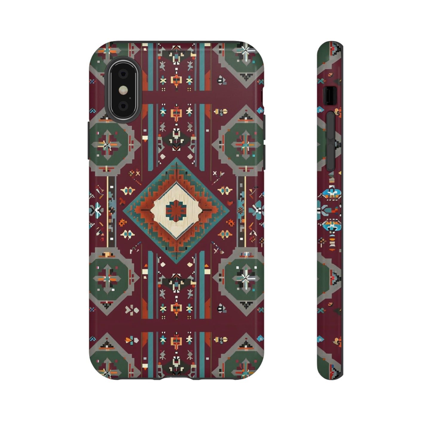 Tribal Pattern Phone Case - Boho Chic, Tough Durable Cover, Stylish Tech Accessory, Gift for Him/Her, Festival Essentials