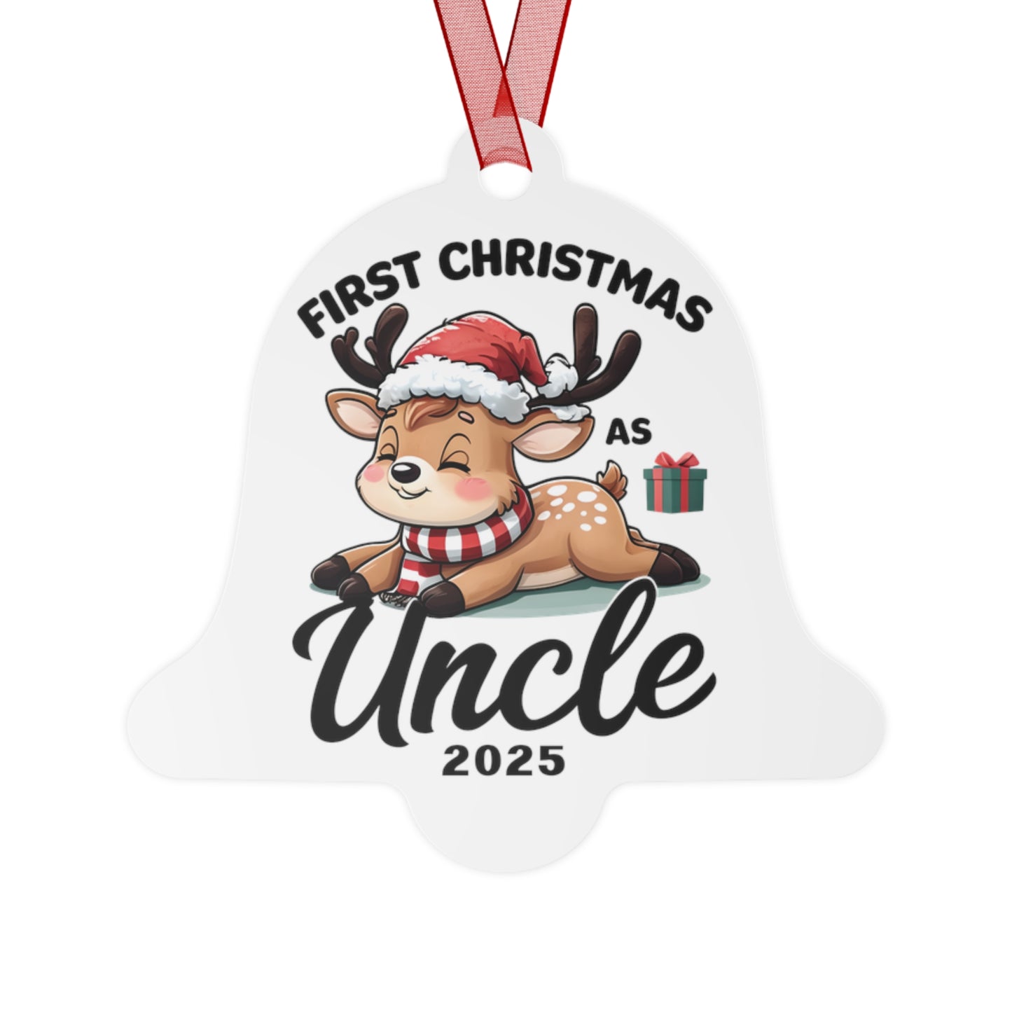 Personalized Holiday Ornaments, First Christmas as Uncle 2025, Metal Tree Decorations, Keepsake Gifts, Family Celebrations, Customized Gifts