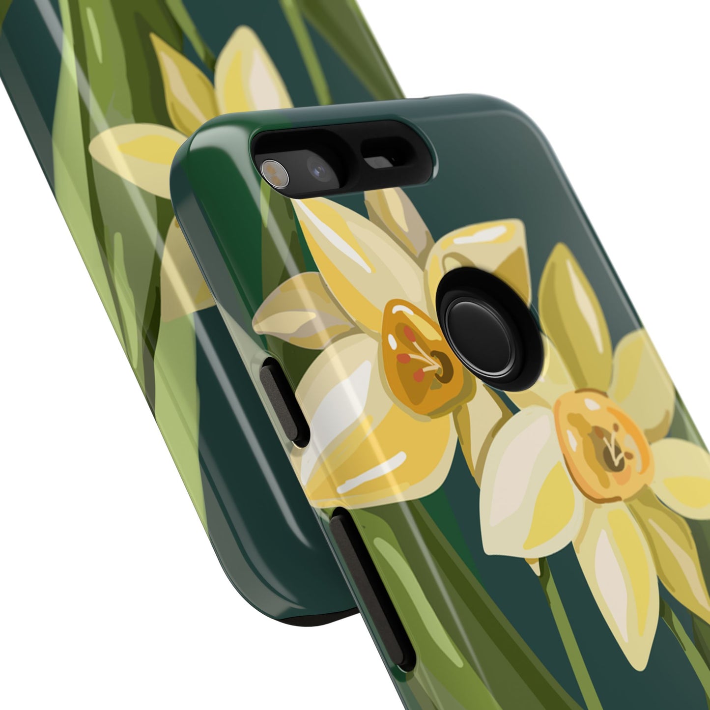 Floral Phone Case - Yellow Daffodil Design, Tough Phone Cover, Spring Decor, Floral Gift, Nature-Inspired Accessories
