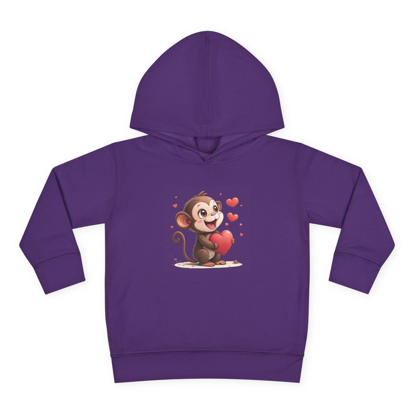 Adorable Toddler Monkey Love Hoodie, Birthday Gift, Kids Pullover, Baby Shower Gift, Cute Fleece Sweatshirt