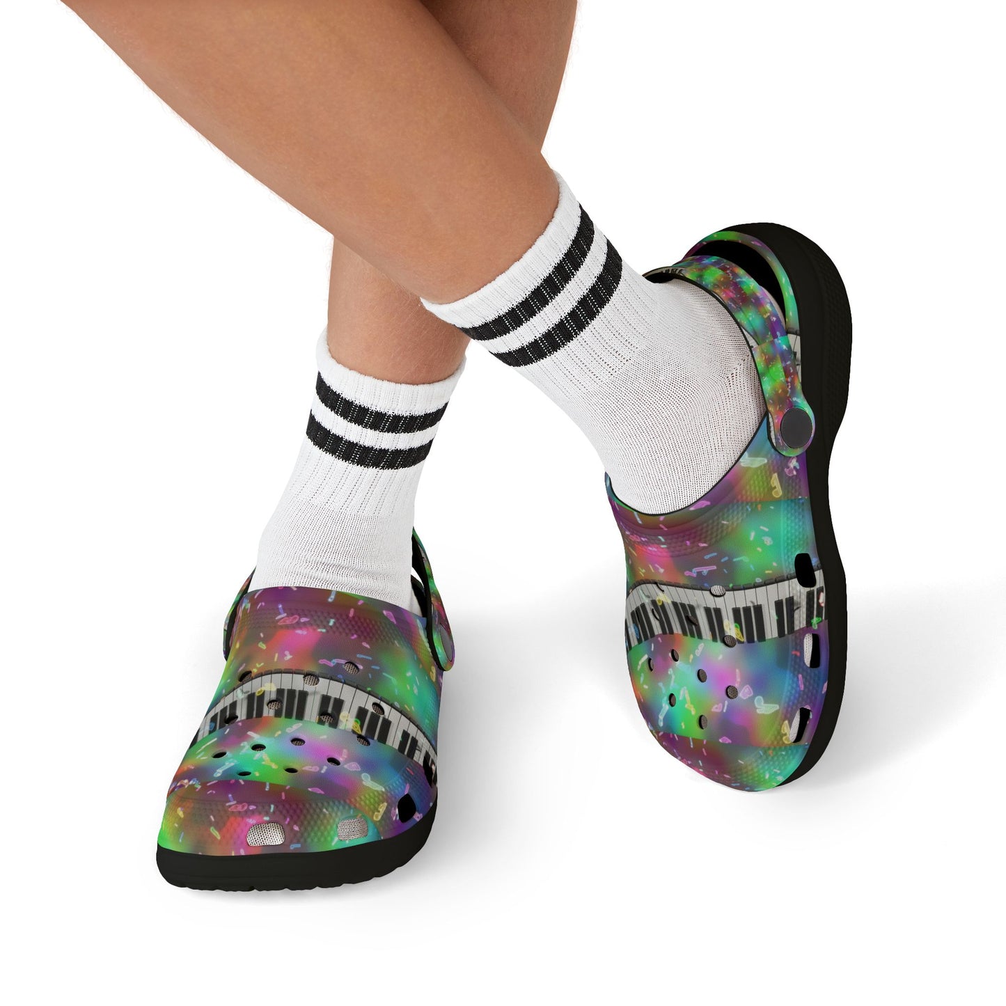 Colorful Musical Kid's EVA Foam Clogs - Bright, Fun, and Comfortable Footwear for Playtime, Summer Fun, and Music-Lover Gifts