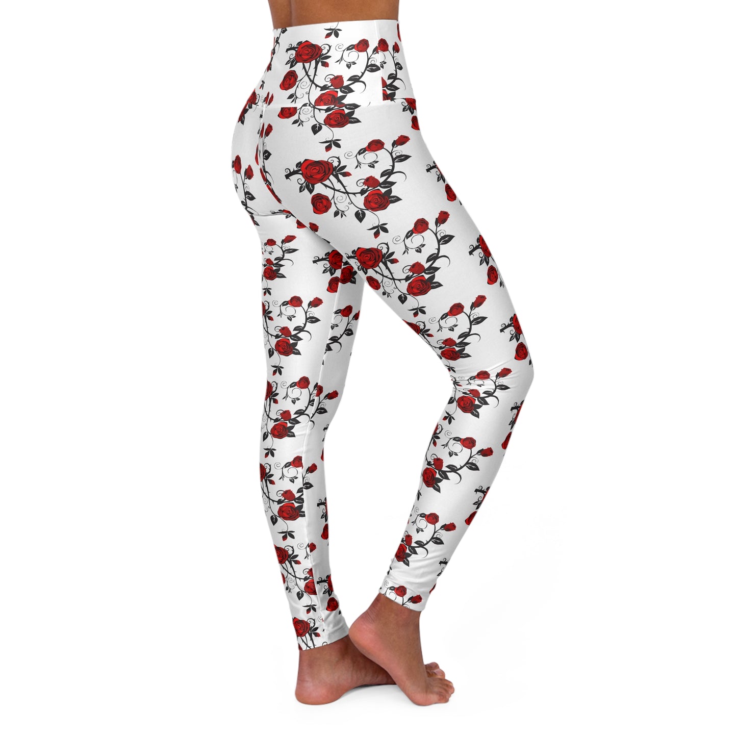Floral High Waisted Yoga Leggings Stylish Fitness Leggings, Activewear