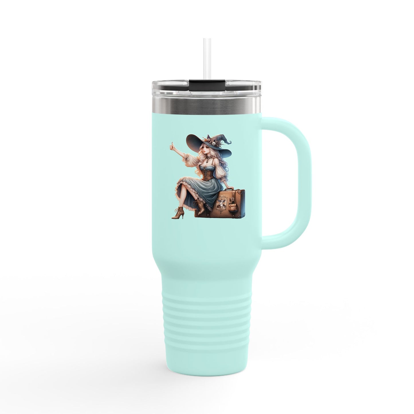 Stylish Insulated Travel Mug, 40oz: Perfect for Coffee Lovers, On-the-Go Drinks, Eco-Friendly, Gift for Her, Unique Travel Accessory