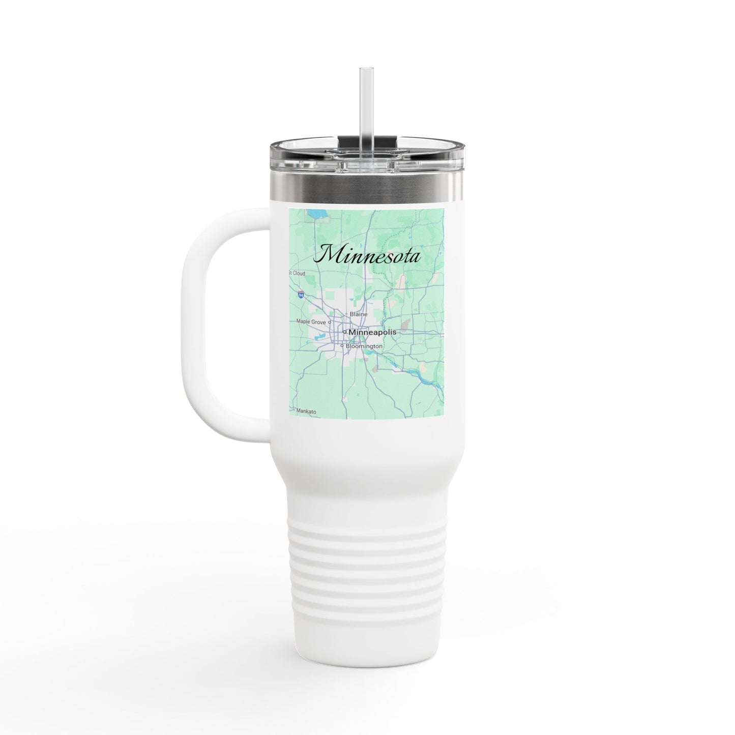 Minnesota Map Insulated Travel Mug, 40oz - Perfect Gift for Travelers, Road Trips, Coffee Lovers, Personalized Drinkware