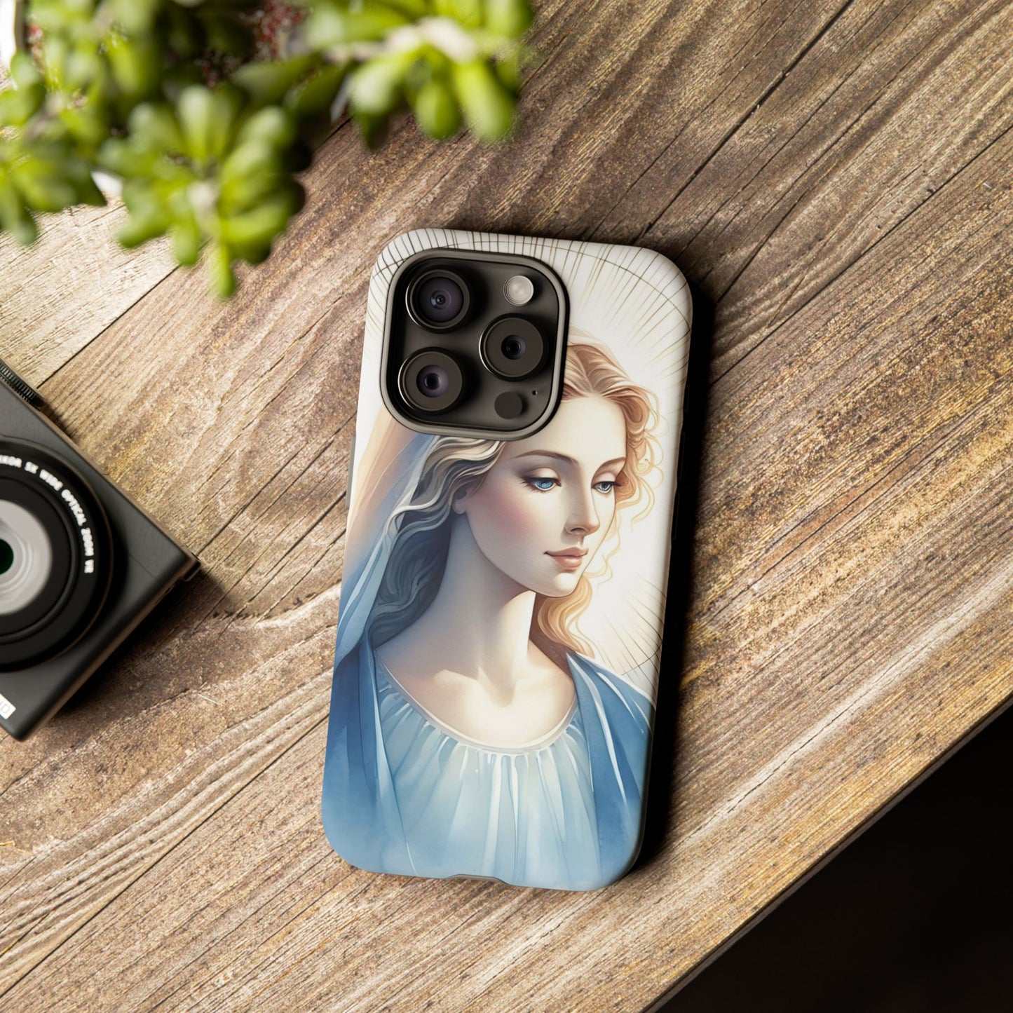 Beautiful Mary Phone Case, Tough Phone Case, Inspirational Tech Accessory, Gift for Her, Religious Phone Cover