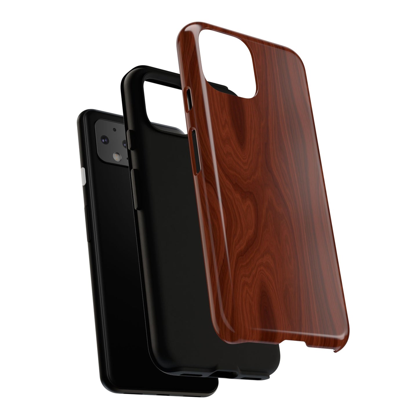 Wood Grain Phone Case, Stylish Tough Cases, Nature-Inspired Protective Cover, Unique Gifts for Him and Her, Eco-Friendly Tech Accessory