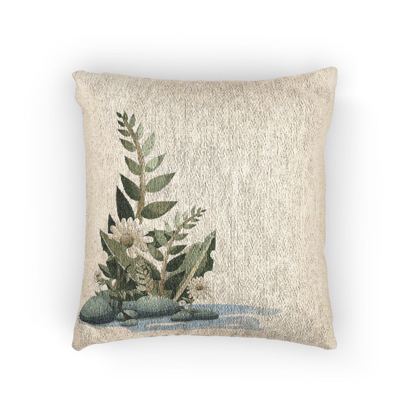 Nature-Inspired Woven Pillow, Cozy Decorative Cushion, Greenery Home Decor, Plant Lover Gift, Boho Style Accent, Earthy Textured Pillow