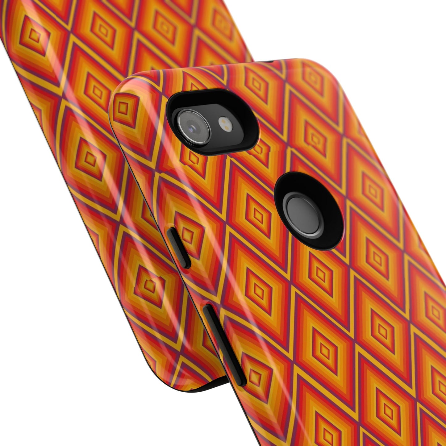 Geometric Phone Case, Tough Cases for Protection, Stylish Smartphone Cover, Vibrant Patterned Phone Accessory, Unique Gift Idea, [...]