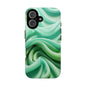Stylish Phone Case, Tough Case, Green Abstract Design, Cell Phone Cover, Unique Gift, Trendy Accessory
