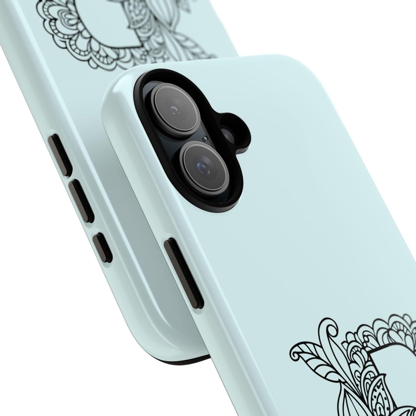Personalized Tough Phone Case- Letter B, Floral Monogram Cell Phone Cover, Custom Protective Case, Unique Gift, Birthday, Graduation