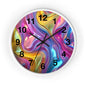 Vibrant Swirl Wall Clock – Colorful Home Decor, Modern Art Clock, Unique Gift, Living Room Accent, Abstract Wall Art