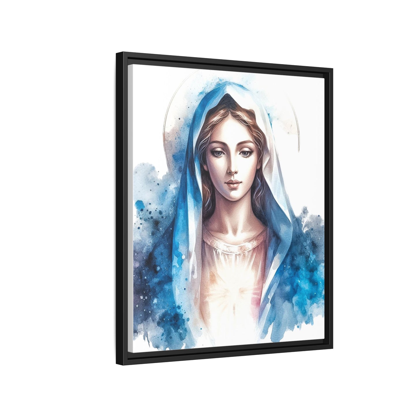 Framed Canvas Art Print, Spiritual Decor, Religious Artwork, Wall Decor, Gift for Faith, Elegant Home Decoration