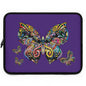 Vibrant Butterfly Laptop Sleeve, Colorful Computer Case, Stylish Tech Accessory, Gift for Students, Trendy Design for Professionals