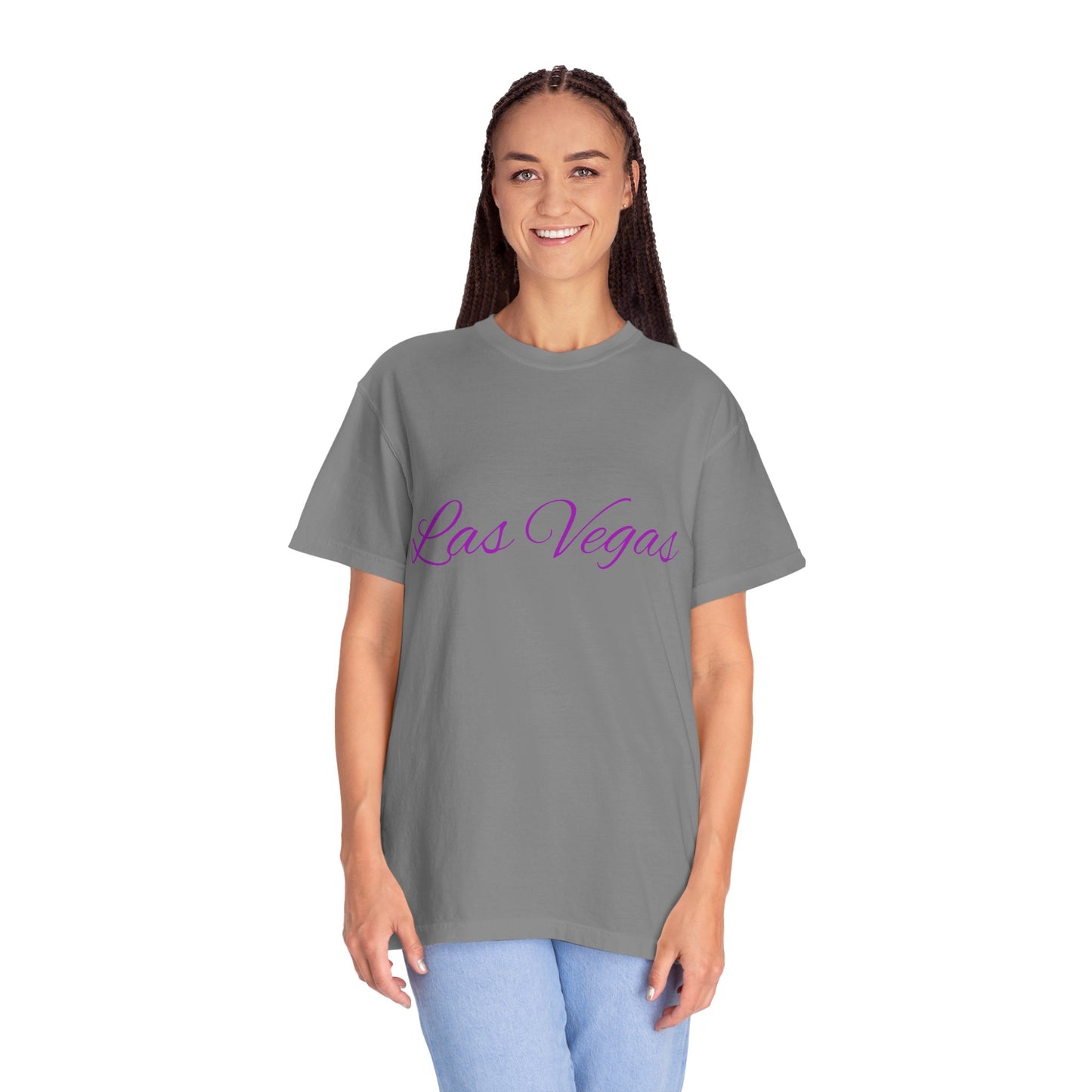 Las Vegas Floral Unisex Garment-Dyed T-Shirt | Vacation Tee, Travel Shirt, Summer Outfit, Gift for Travelers, Retro Las Vegas Design