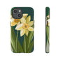 Floral Phone Case - Yellow Daffodil Design, Tough Phone Cover, Spring Decor, Floral Gift, Nature-Inspired Accessories