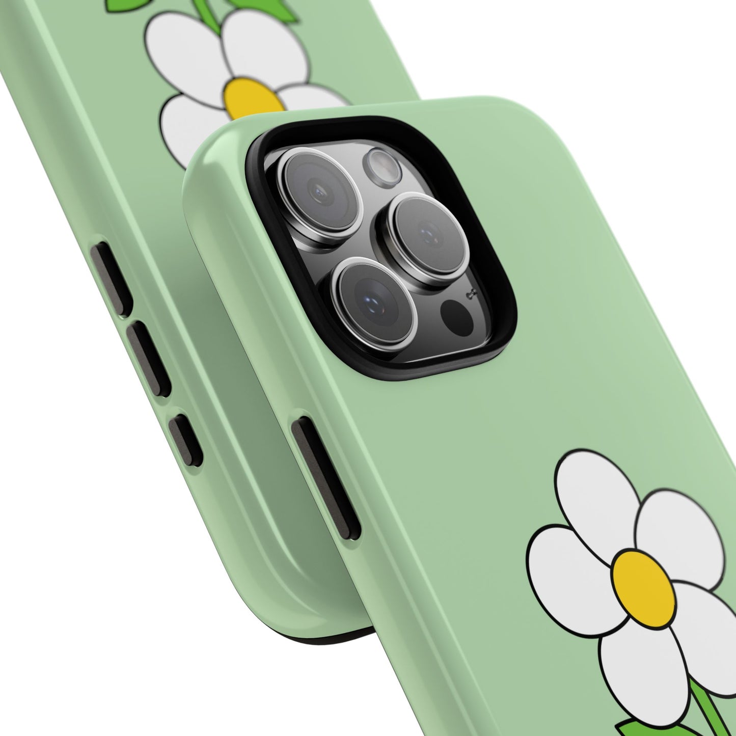Floral Phone Case - Tough Cases for Nature Lovers, Cute Green Flower Design, iPhone Cover, Gift for Her, Spring Accessories