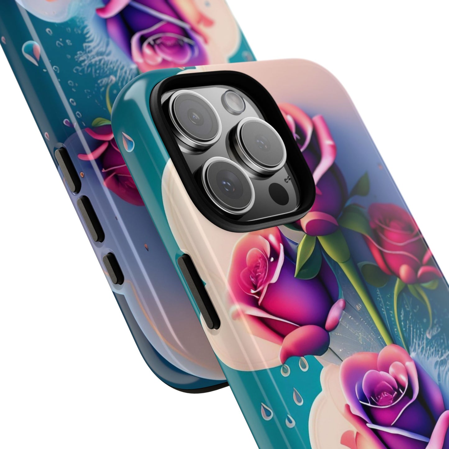 Floral Dream Tough Phone Case — Rose Bouquet Clouds Design