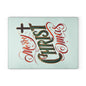 Glass Cutting Board - 'Merry Christmas' Festive Holiday Serving & Prep Board