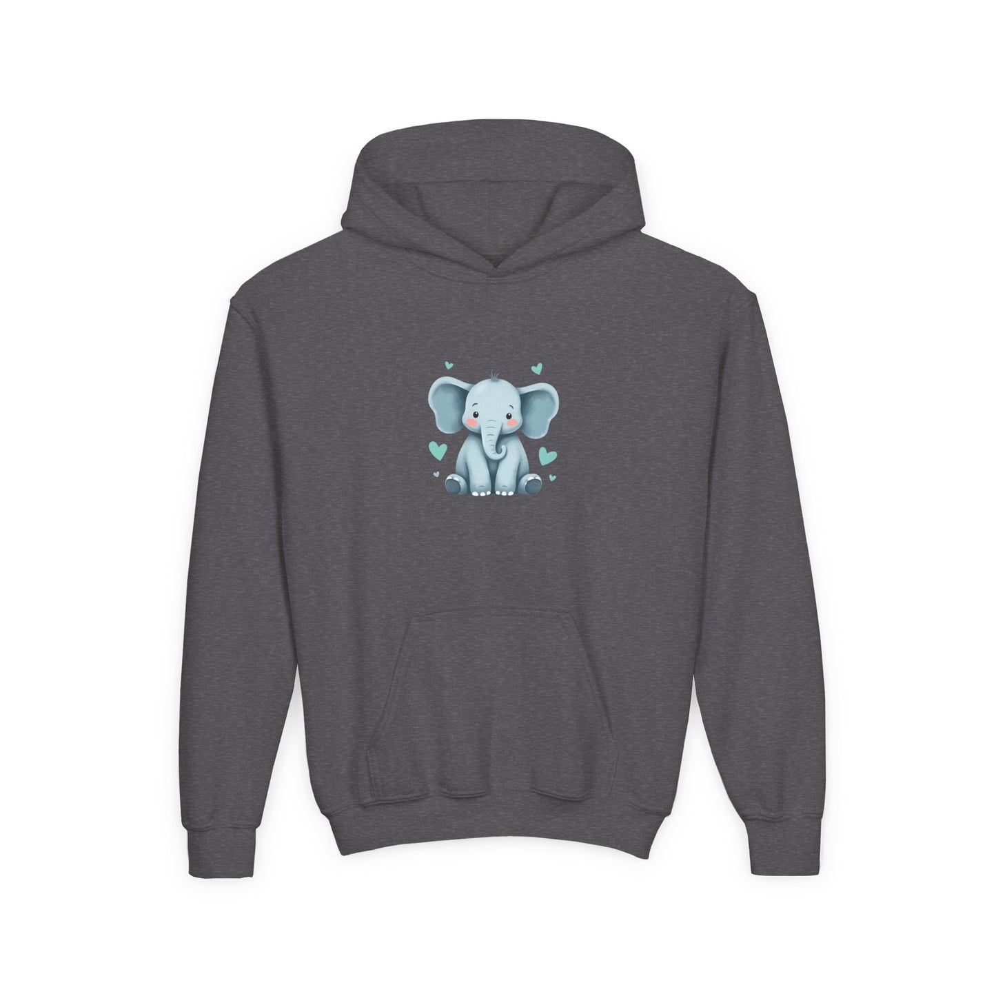 Youth Elephant Hoodie for Kids, Cute Animal Hoodie, Cozy Sweatshirt for Boys and Girls, Birthday Gift, Casual Layering