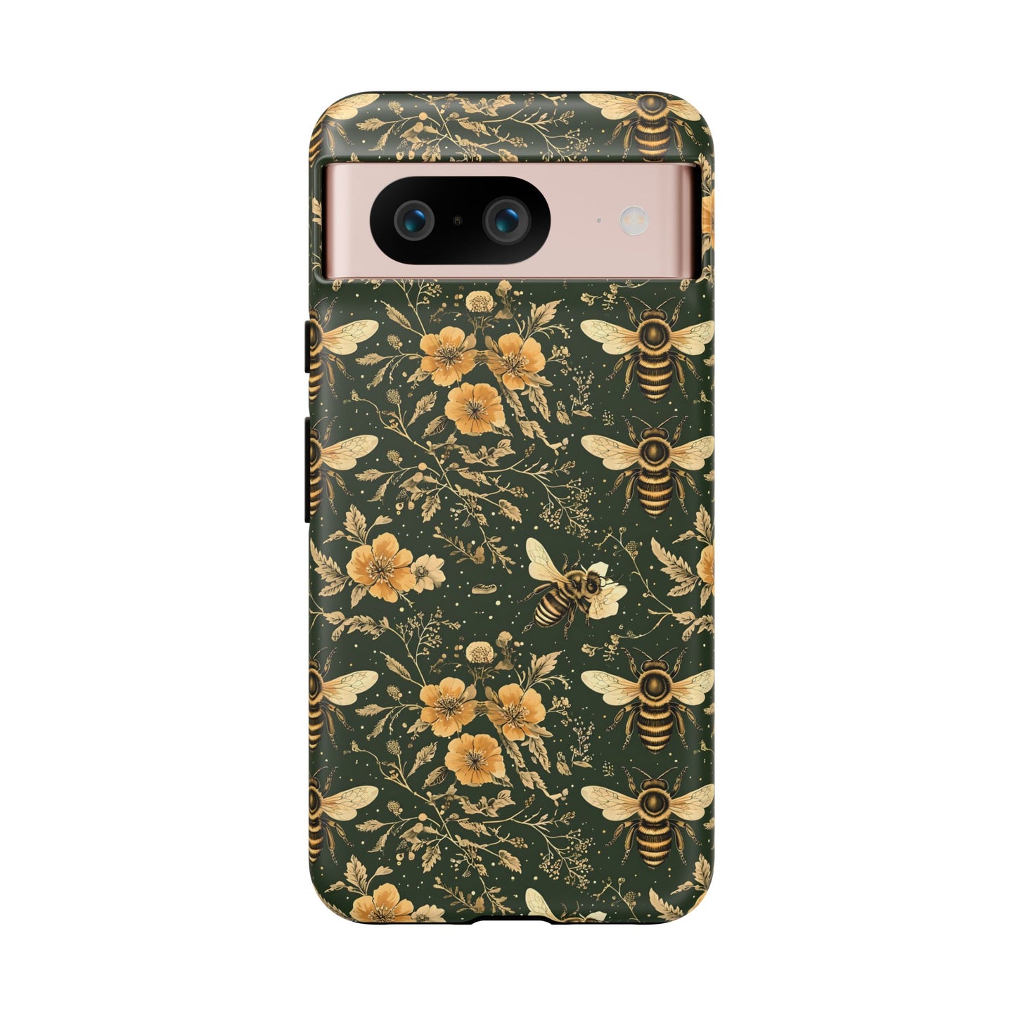 Nature-Inspired Phone Case, Tough Cases for Nature Lovers, Floral Bee Design, Eco-Friendly Gift, Summer Vibes, Trendy Phone Accessory,