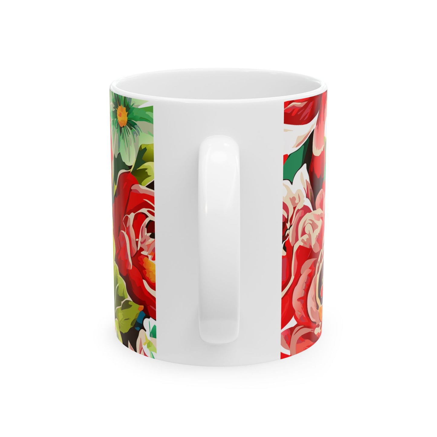 Floral Ceramic Mug, Coffee Cup, Tea Mug, Gift for Her, Kitchen Decor