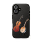 Musical Instrument Phone Case - Violin & Banjo Design, Music Lover Gift, Unique Phone Cover, Holiday Gift, Durable Tough Cases