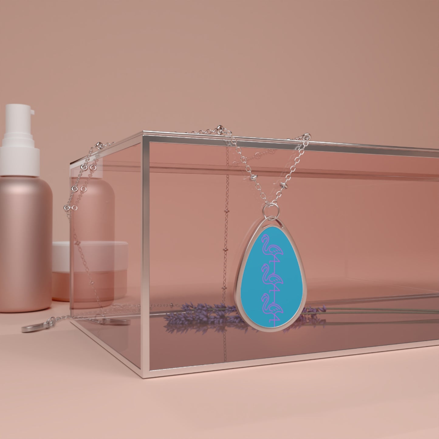 Oval Necklace Blue