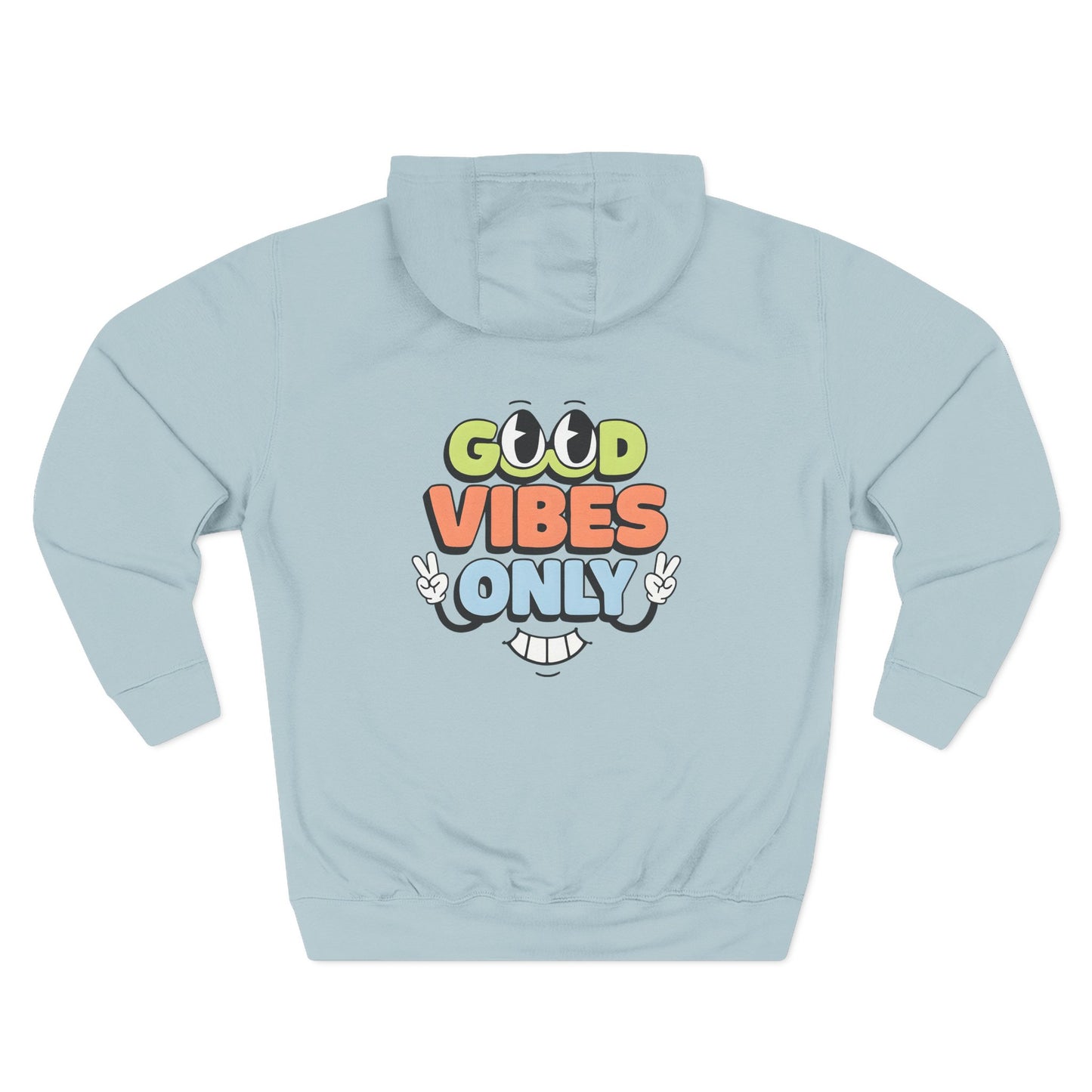 Good Vibes Only Fleece Hoodie for Positive Energy Lovers, Motivational Comfort, Chill Attire, Casual Wear, Gift for Friends